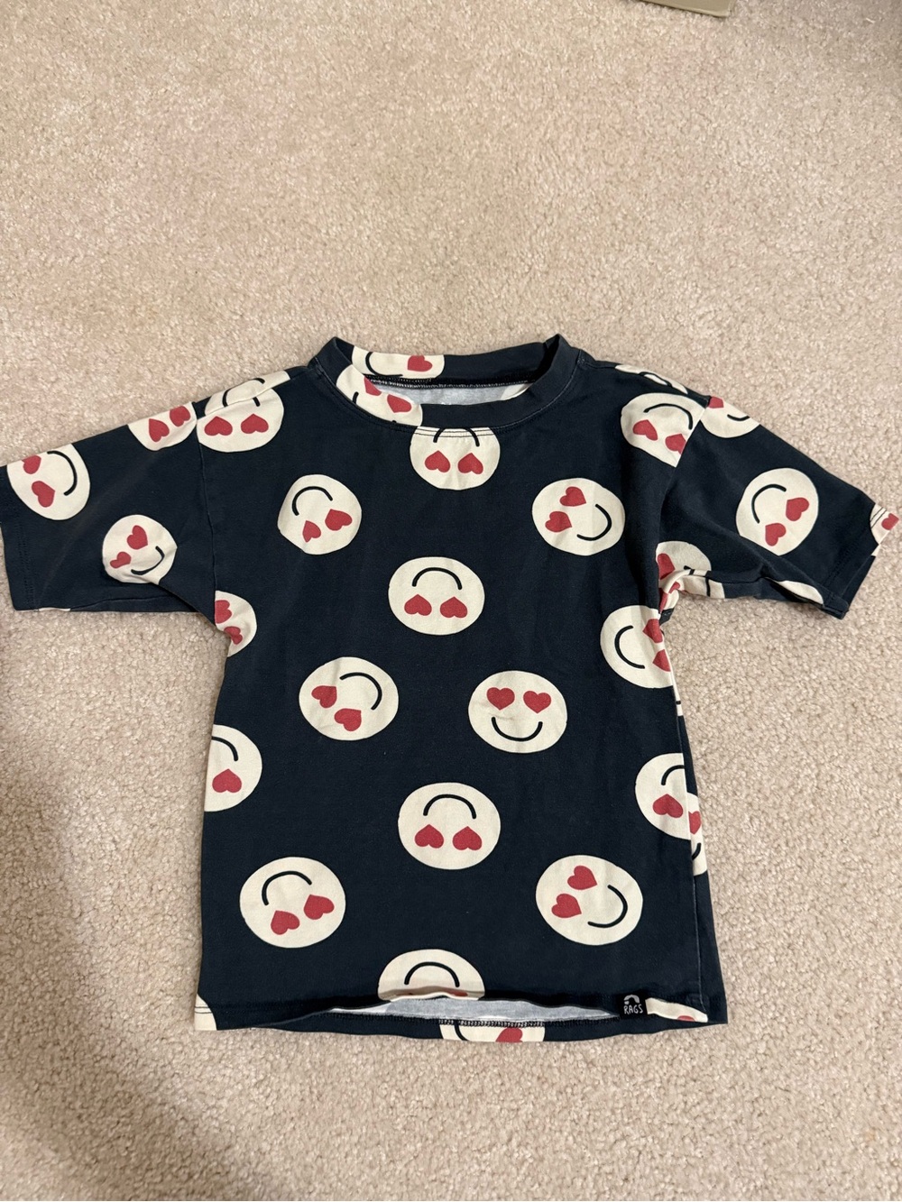 RAGS to Raches Kids Tee | Love Smileys | Size 2T